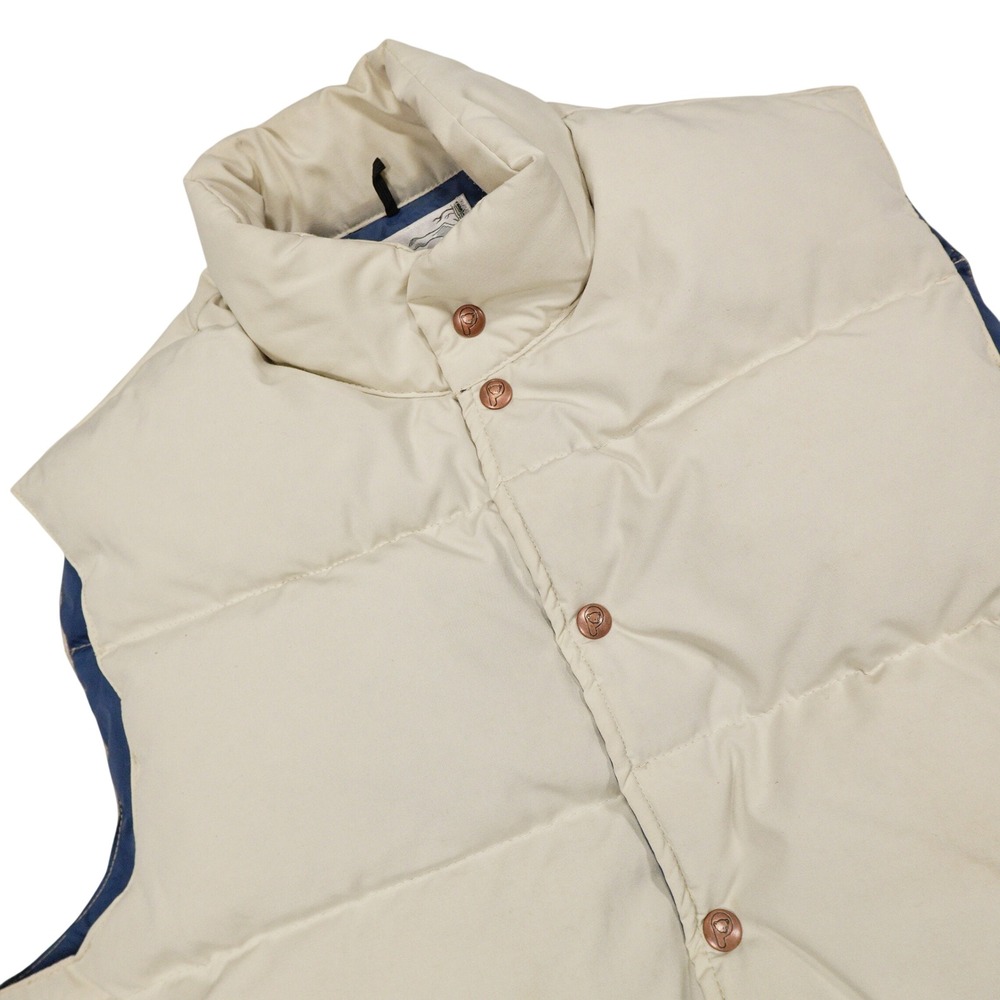 VTG PENFIELD TRAILWEAR Men's XL Cream Down Snap Button Puffer Vest Made in USA